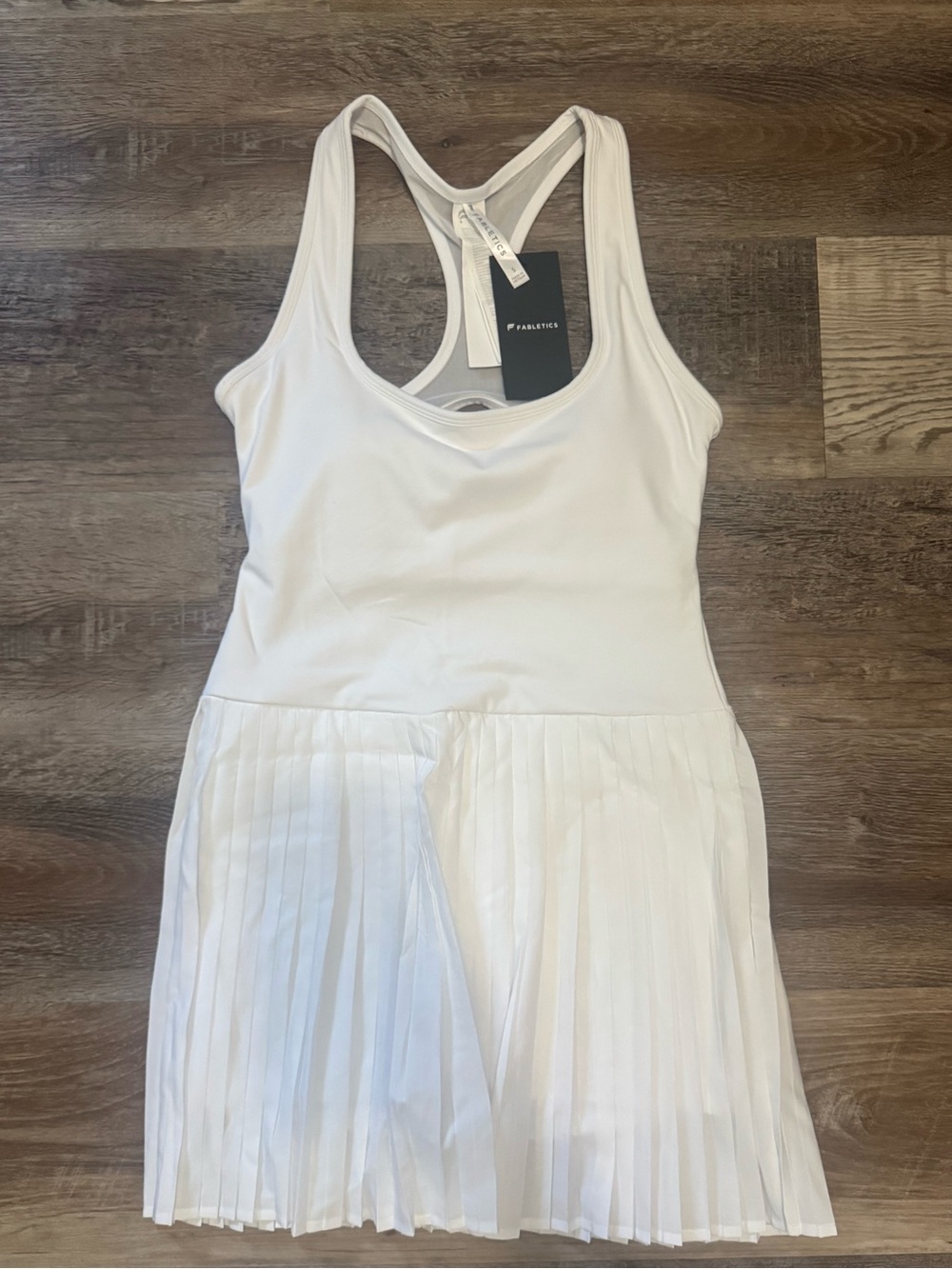 Fabletics White Pleated Tennis Dress NWT